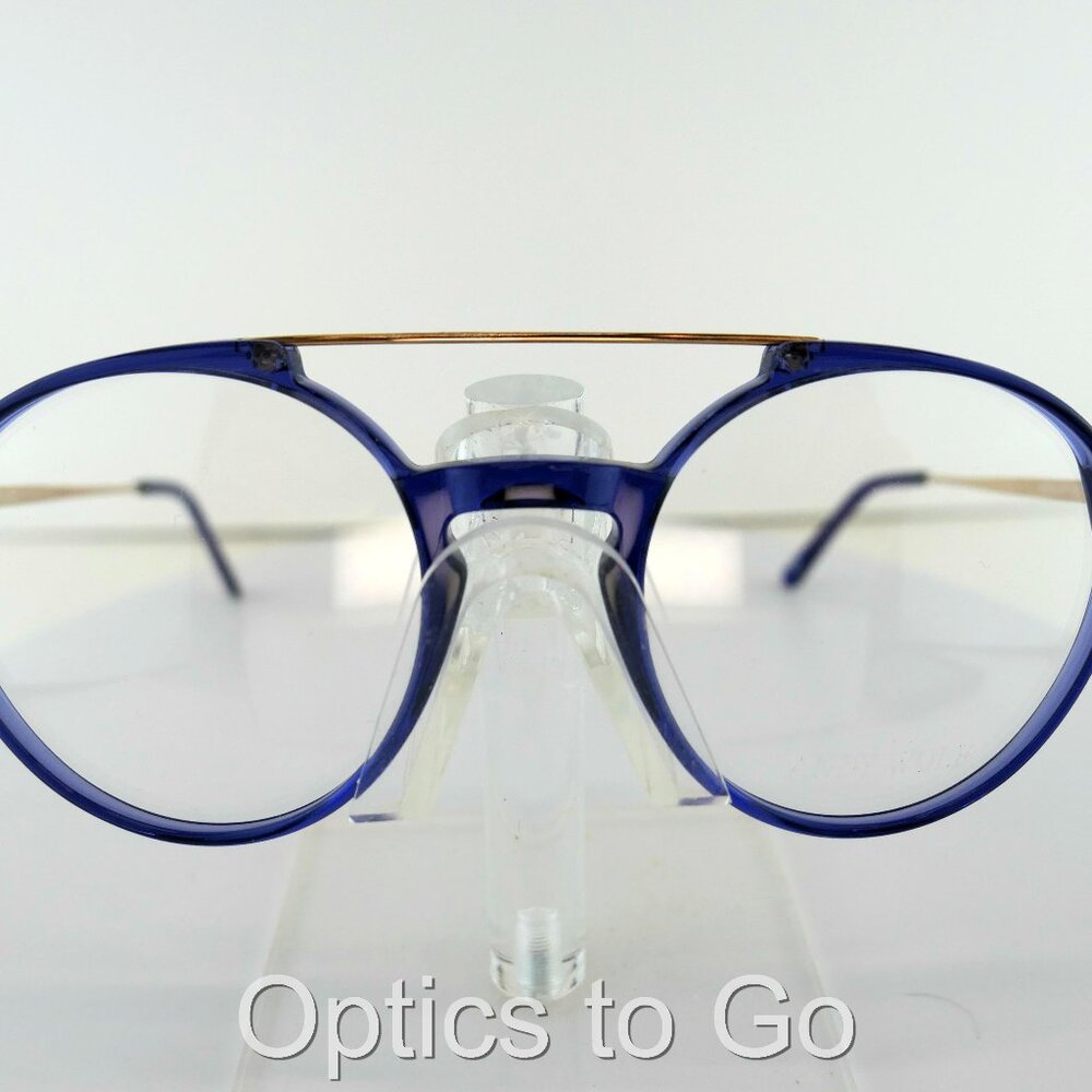 ANDY WOLF 4547  C:G   ( ROYAL BLUE/GOLD )    51-19-145 Eyeglass Frames